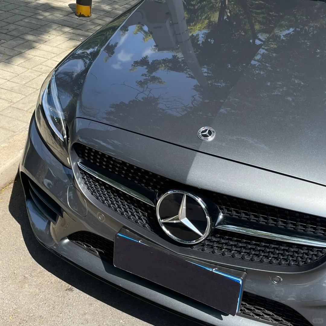 Mercedes Benz Gloss Selenite Grey Car Vinyl Wrap