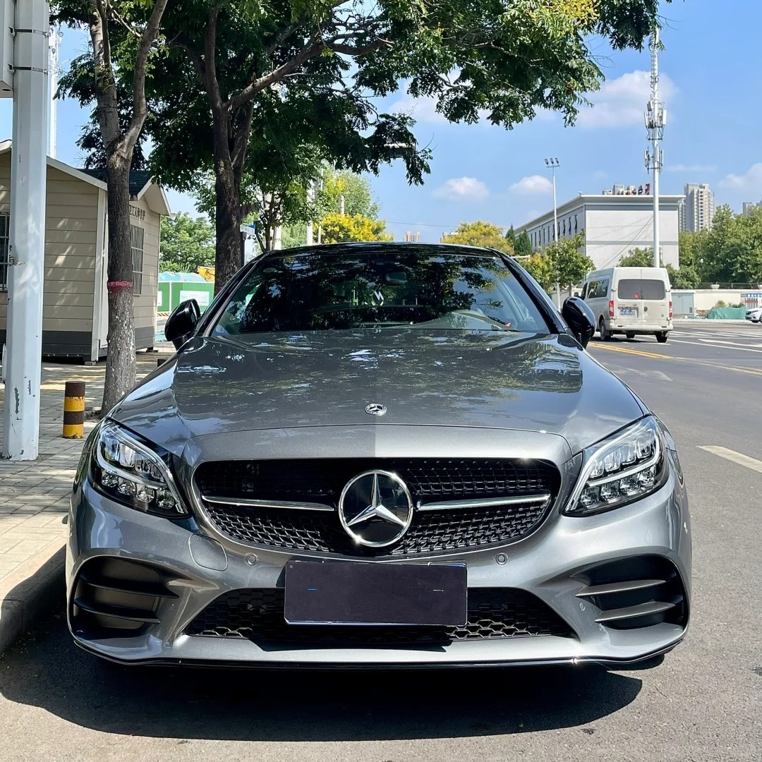 Mercedes Benz Gloss Selenite Grey Car Vinyl Wrap