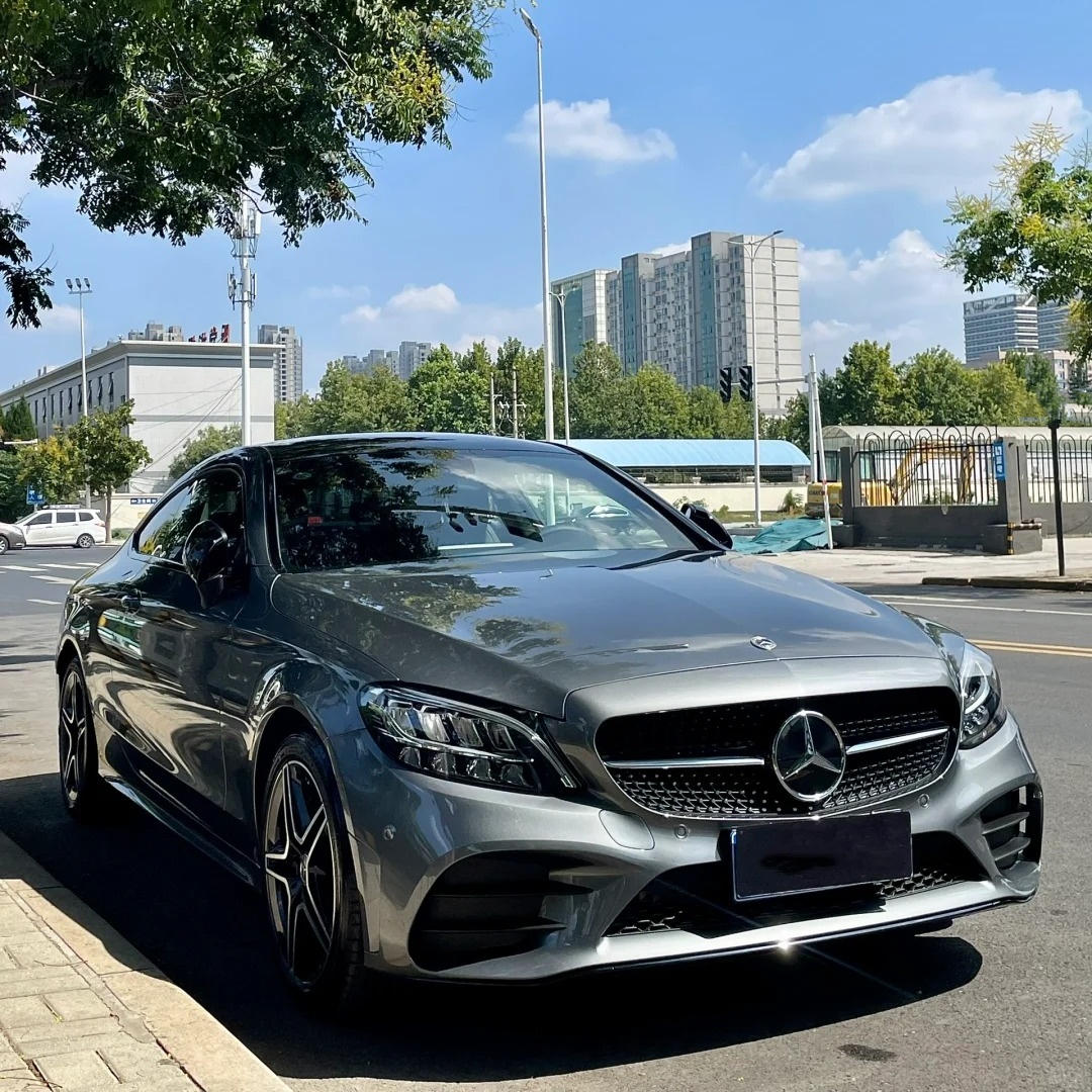 Mercedes Benz Gloss Selenite Grey Car Vinyl Wrap