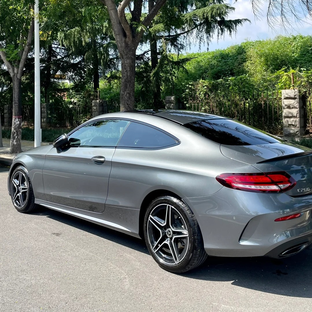 Mercedes Benz Gloss Selenite Grey Car Vinyl Wrap