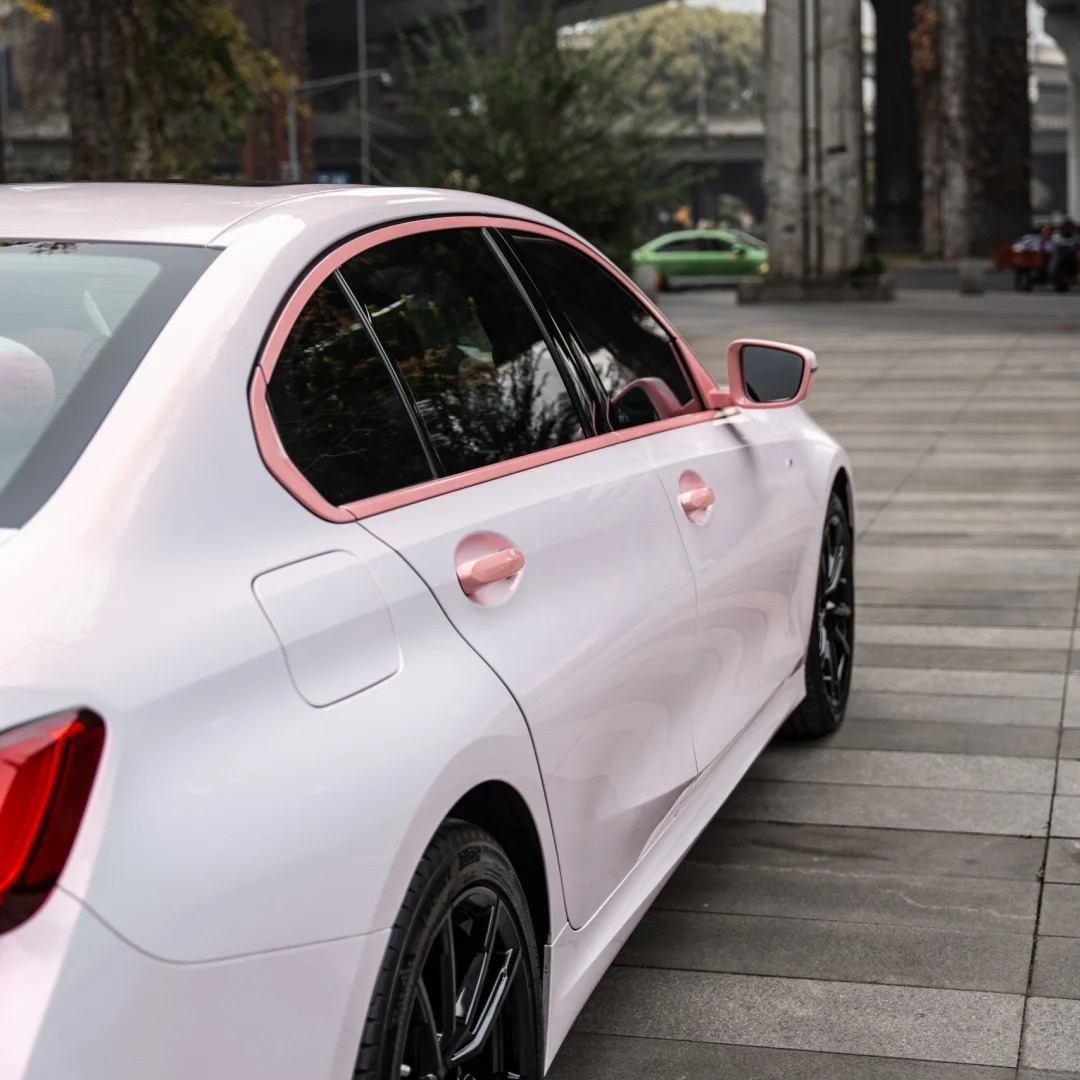 Ravoony Basic Glossy Flower Pink Car Wrap