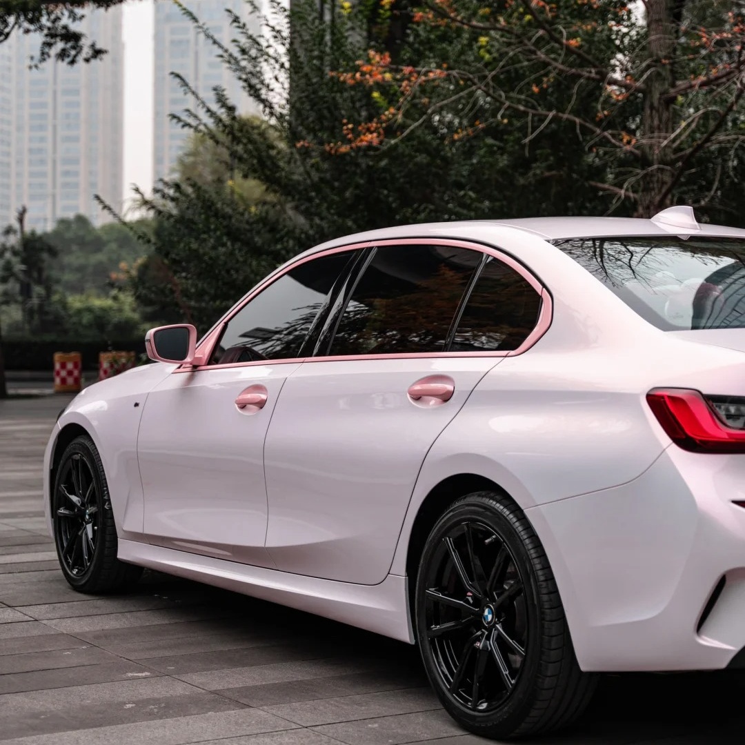 Ravoony Basic Glossy Flower Pink Car Wrap