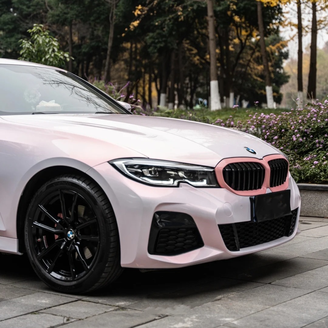 Ravoony Basic Glossy Flower Pink Car Wrap