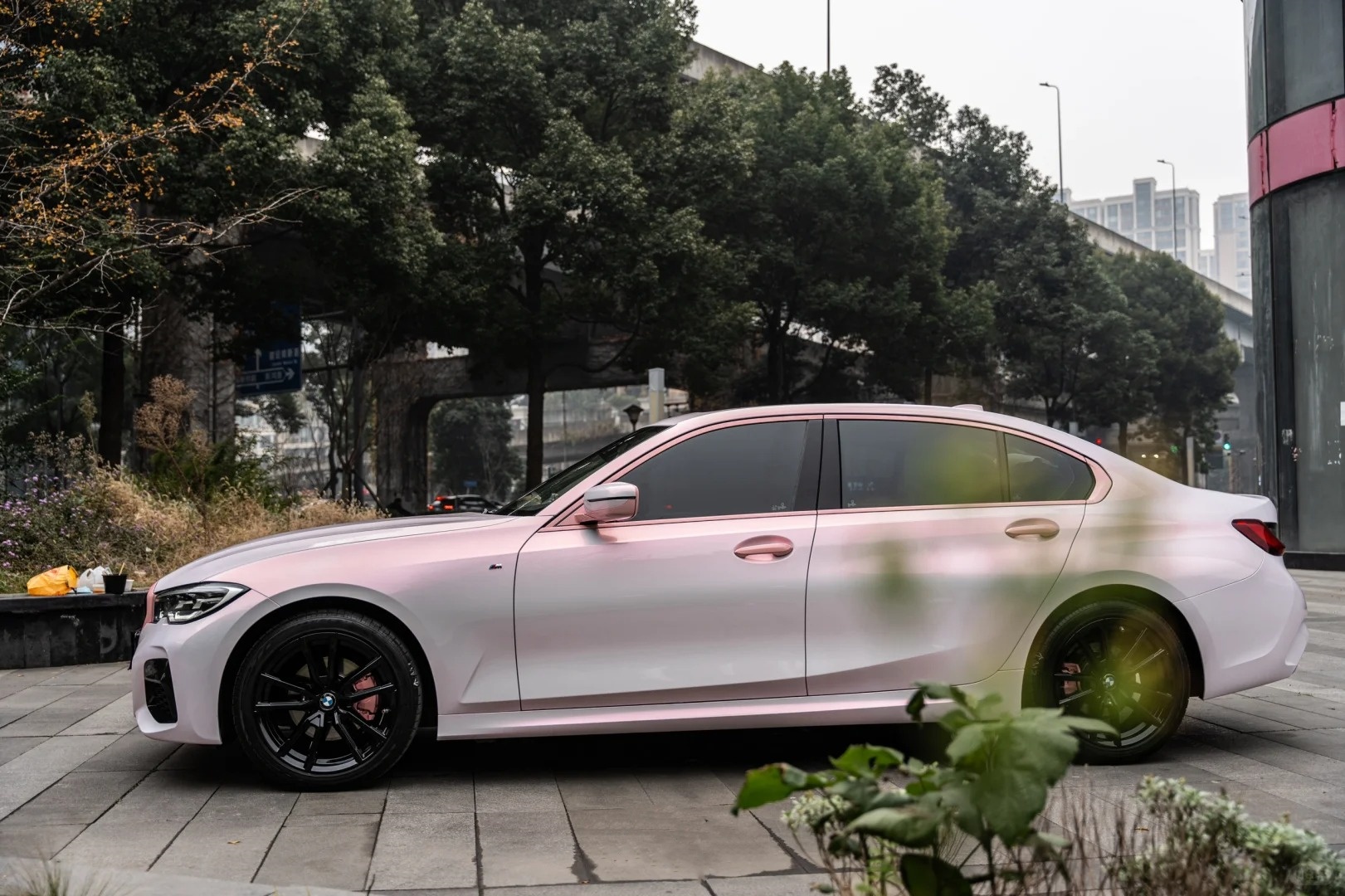 Ravoony Basic Glossy Flower Pink Car Wrap