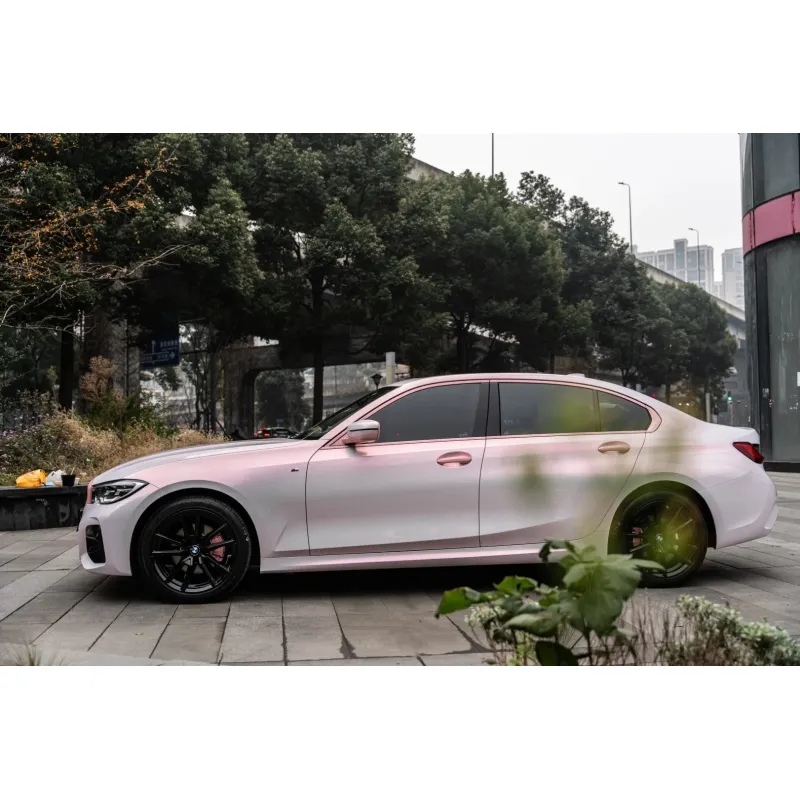 Gloss Flower Pink Car Wrap