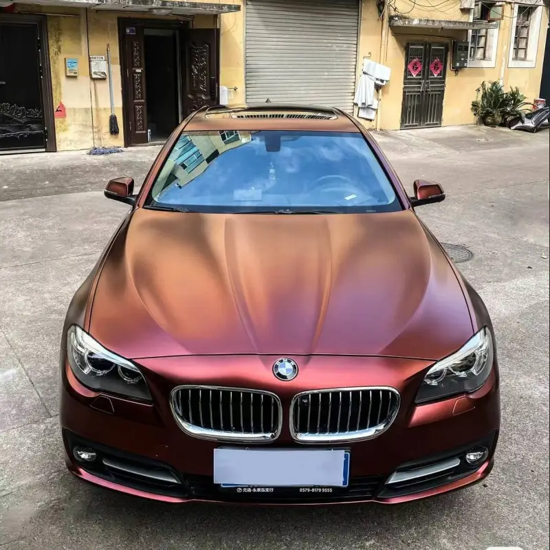 Ravoony Plus Pure Metallic Burgundy Car Wrap