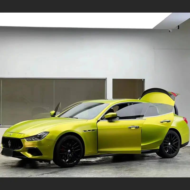 Ravoony Plus Pure Metallic Lemon Green Car Wrap