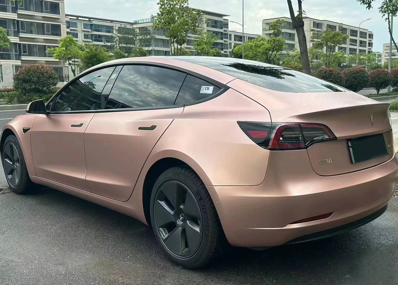 Ravoony Plus Pure Metallic Rose Gold Car Vinyl Wrap