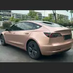 Ravoony Plus Pure Metallic Rose Gold Car Vinyl Wrap