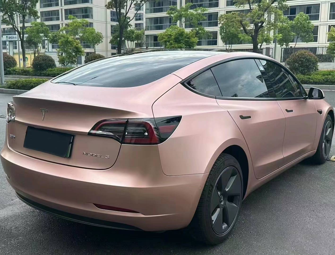 Ravoony Plus Pure Metallic Rose Gold Car Vinyl Wrap