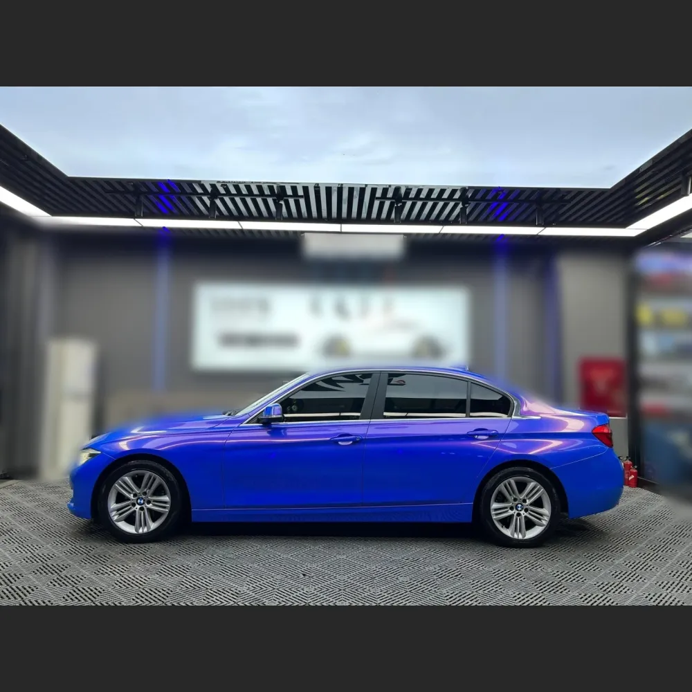 Ravoony Basic Glossy Diamond Blue Red Car Wrap