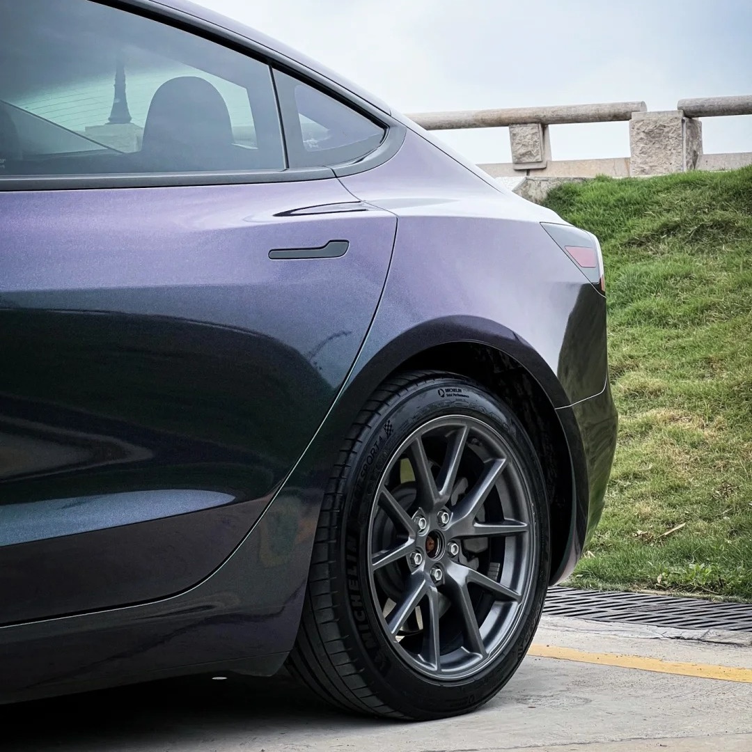 Ravoony Basic Glossy Diamond Purple Green Vinyl Car Wrap