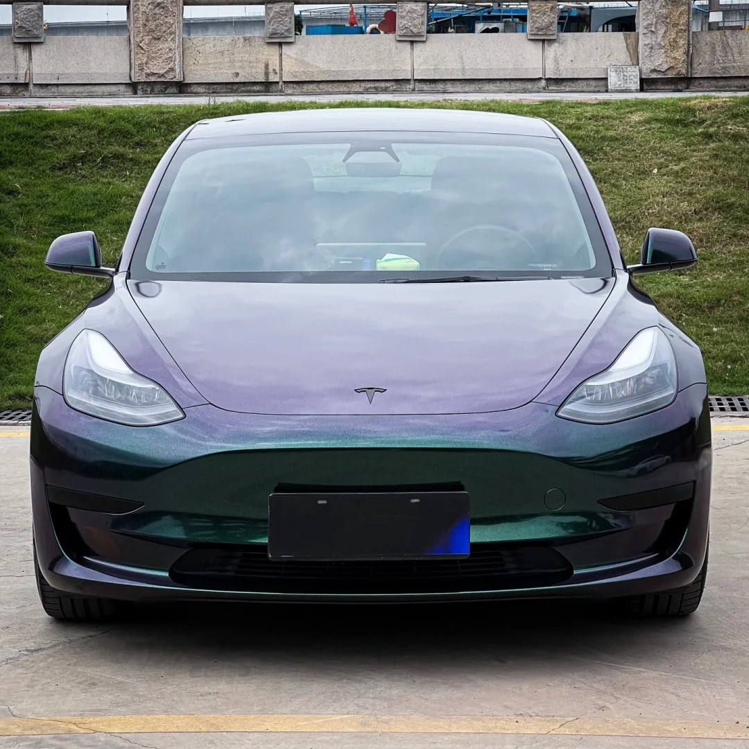 Ravoony Basic Glossy Diamond Purple Green Vinyl Car Wrap