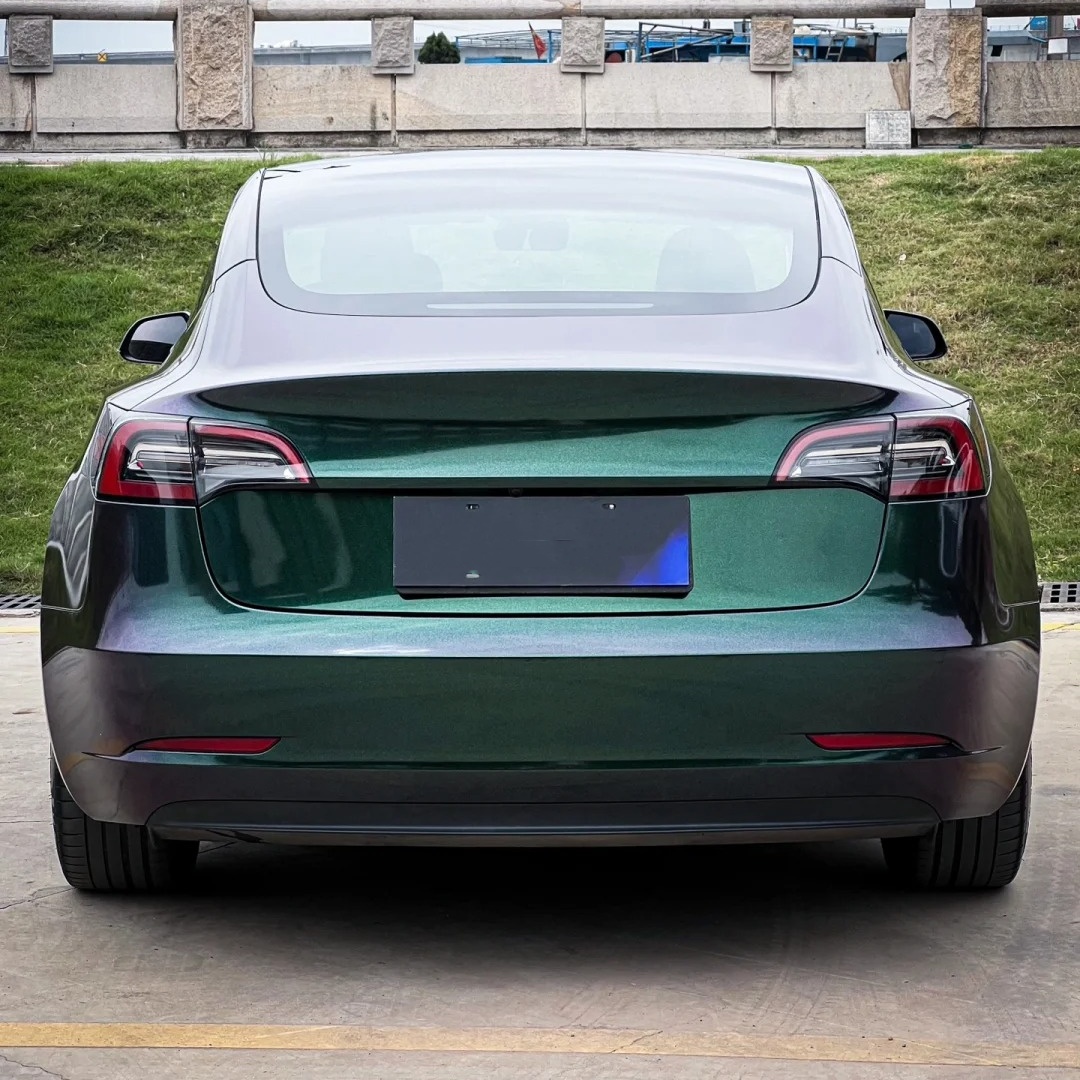 Ravoony Basic Glossy Diamond Purple Green Vinyl Car Wrap