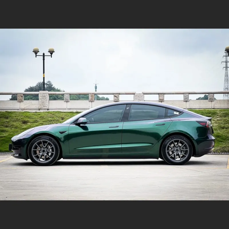 Ravoony Basic Glossy Diamond Purple Green Vinyl Car Wrap