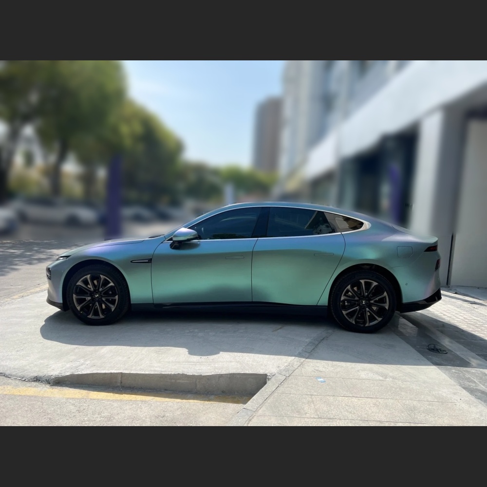 Ravoony Basic Matte Diamond Grey Blue Car Vinyl Wrap
