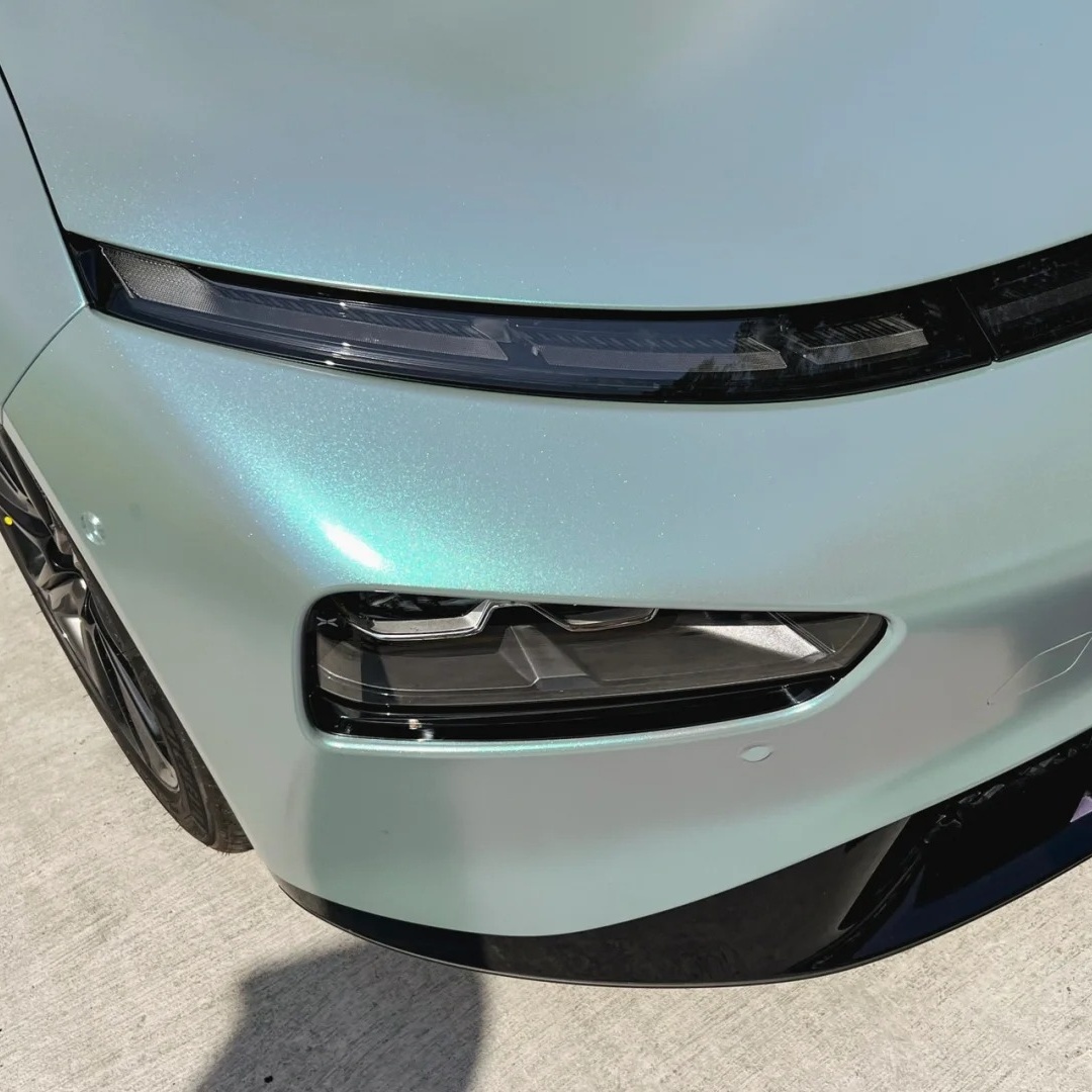 Ravoony Basic Matte Diamond Grey Blue Car Vinyl Wrap