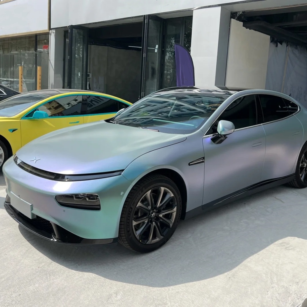 Ravoony Basic Matte Diamond Grey Blue Car Vinyl Wrap