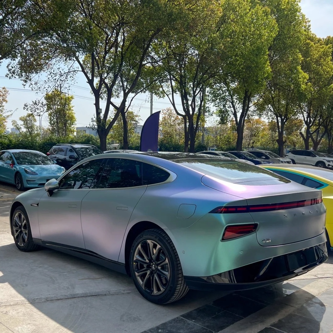 Ravoony Basic Matte Diamond Grey Blue Car Vinyl Wrap