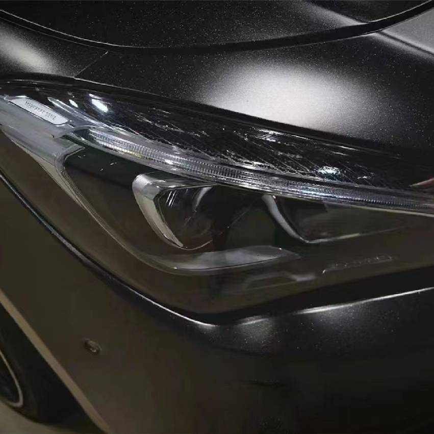 Ravoony Plus Heavy Metallic Rainbow Black Car Vinyl Wrap