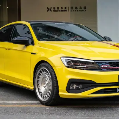 Ravoony Basic Crystal Maize Yellow Car Vinyl Wrap 02