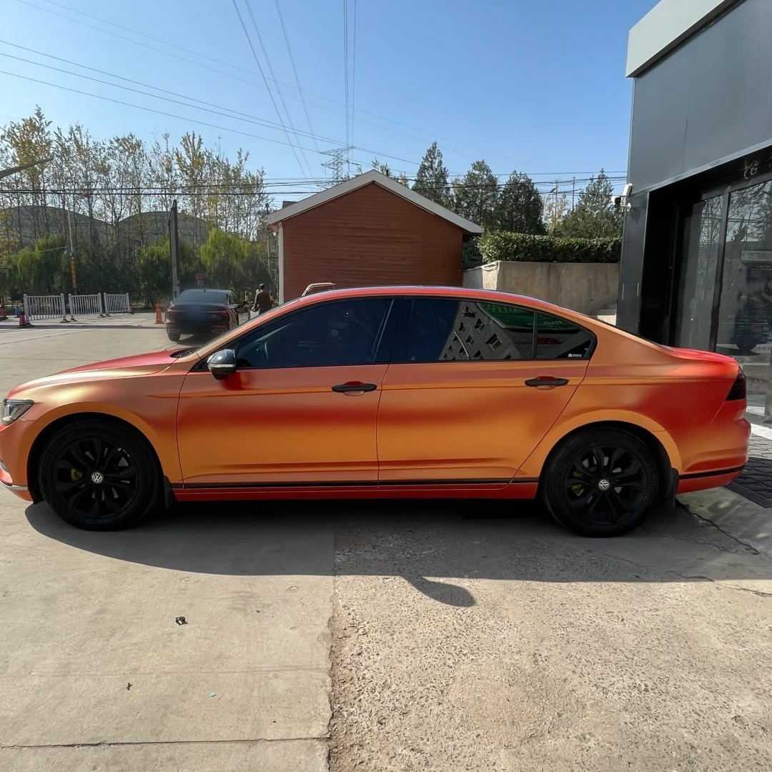 Ravoony Basic Diamond Gold Orange Car Wrap