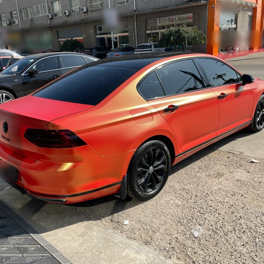 Ravoony Basic Diamond Gold Orange Car Wrap