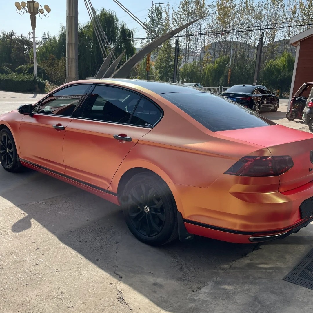 Ravoony Basic Diamond Gold Orange Car Wrap