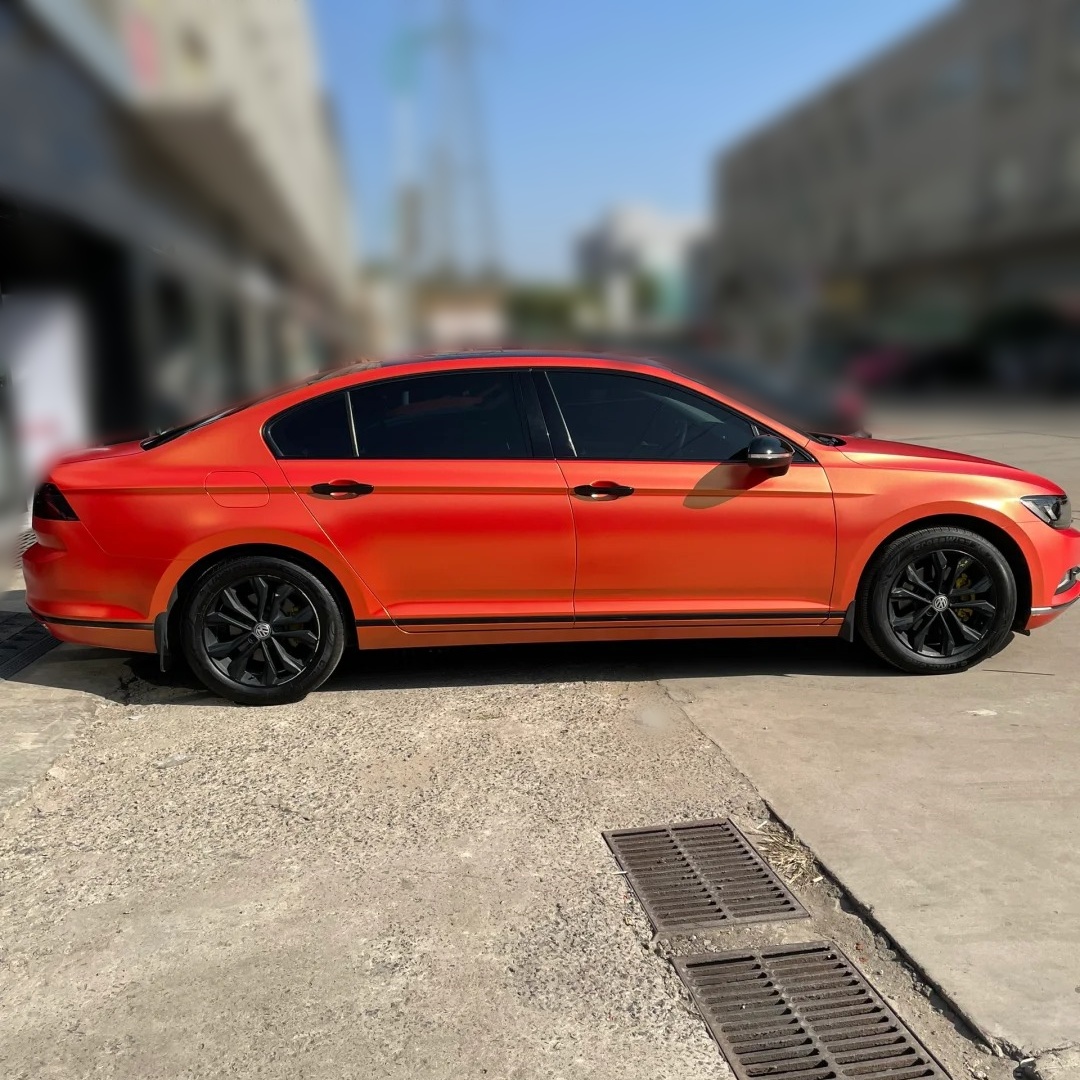 Ravoony Basic Diamond Gold Orange Car Wrap