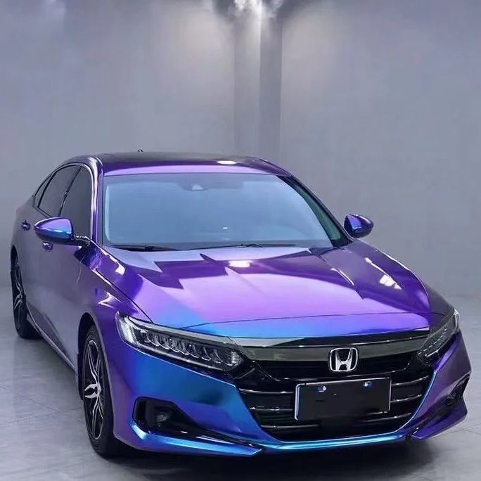 Ravoony Basic Gloss Diamond Blue Purple Vinyl Wrap