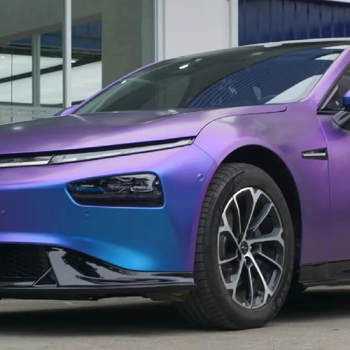 Ravoony Basic Matte Auroral Blue Purple Car Wrap