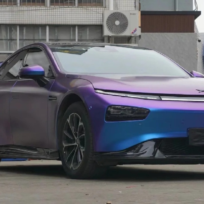 Ravoony Basic Matte Auroral Blue Purple Car Wrap