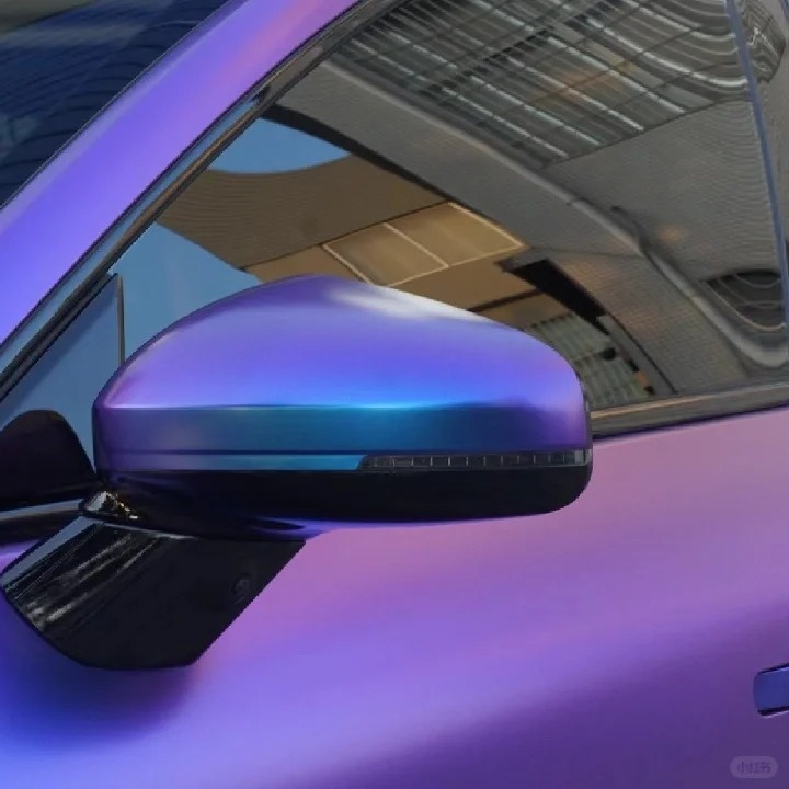 Ravoony Basic Matte Auroral Blue Purple Car Wrap