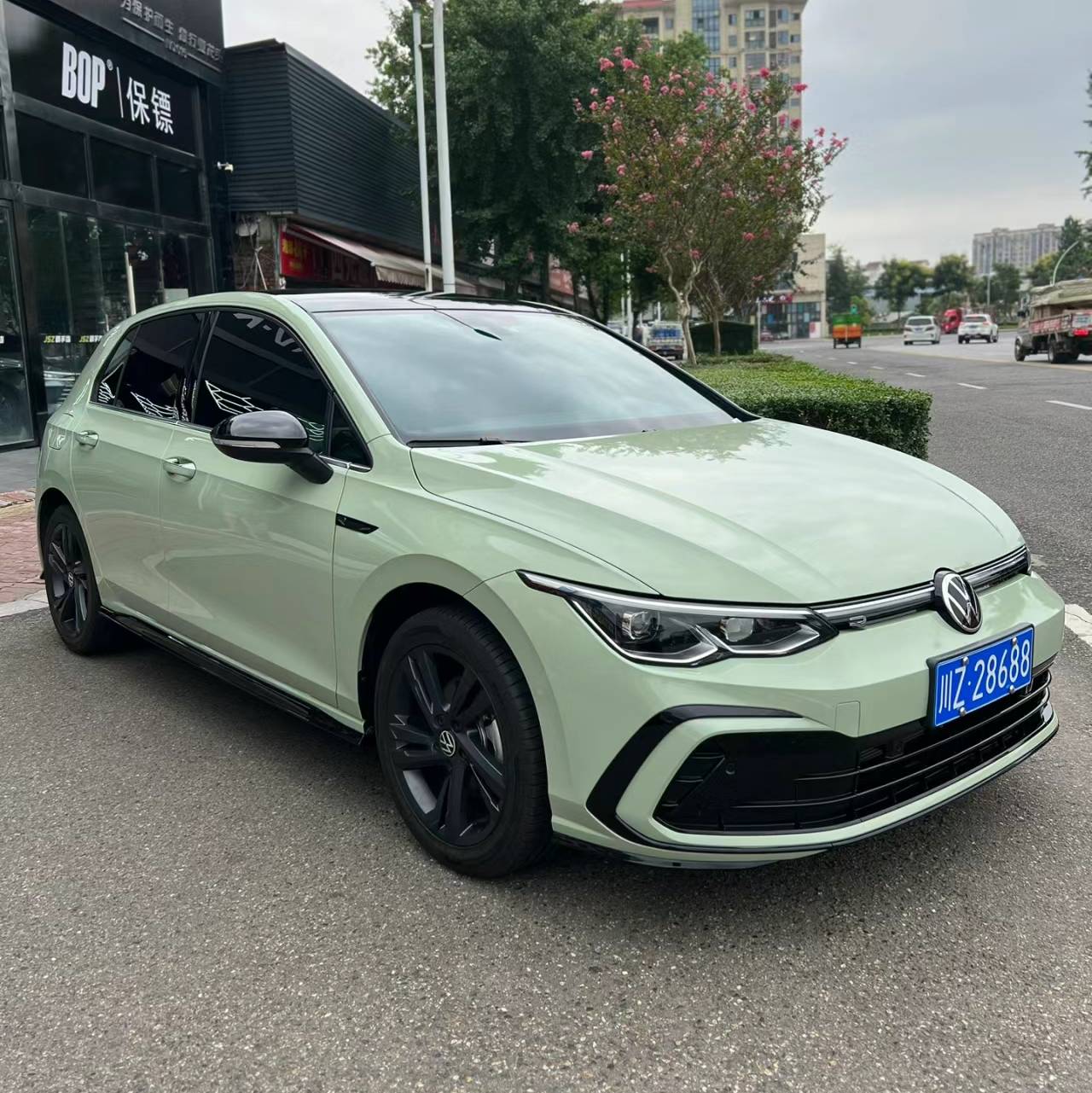 Ravoony Basic Light Khaki Green Car Wrap