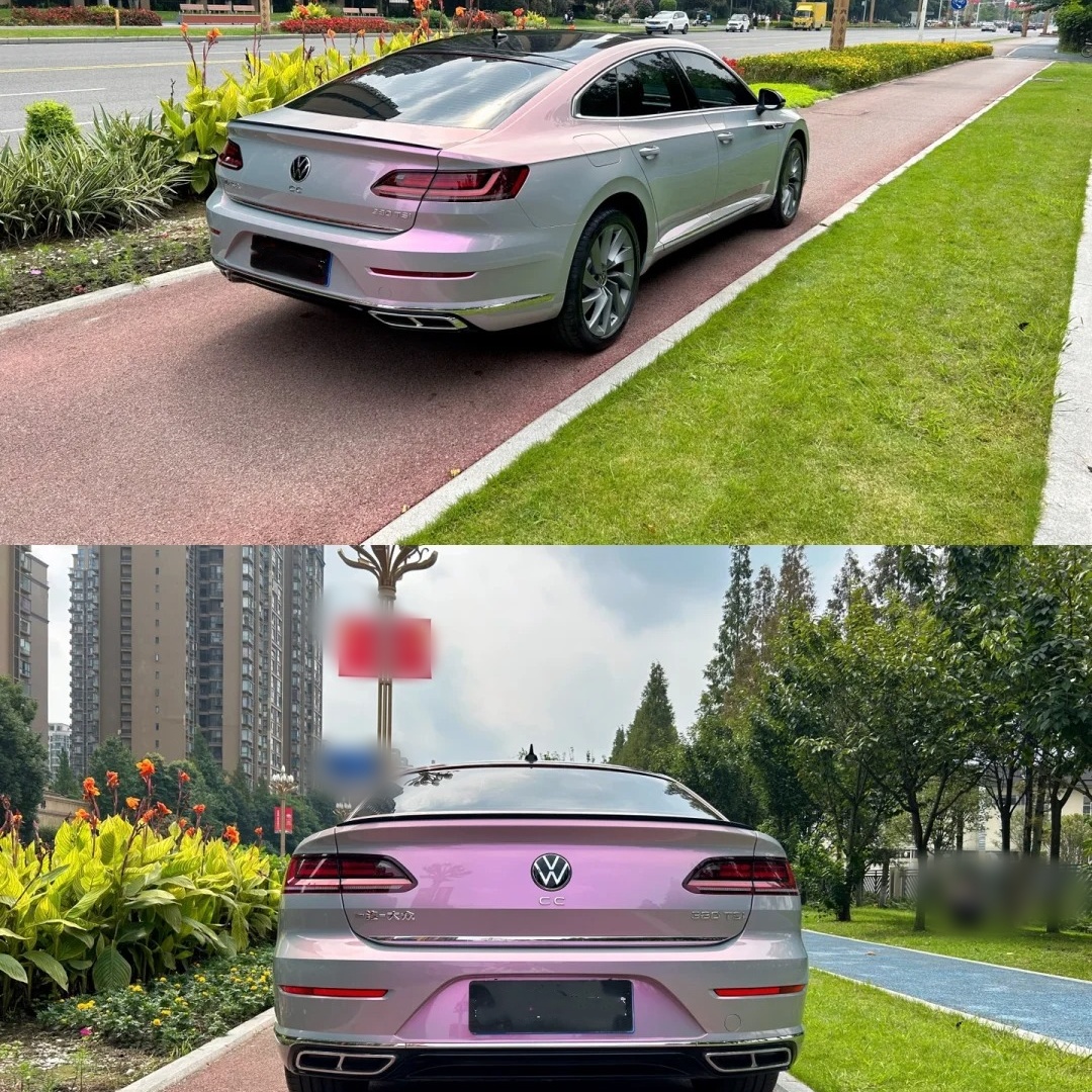 Ravoony Basic Twin Candy Grey Red Color Fliper Car Wrap