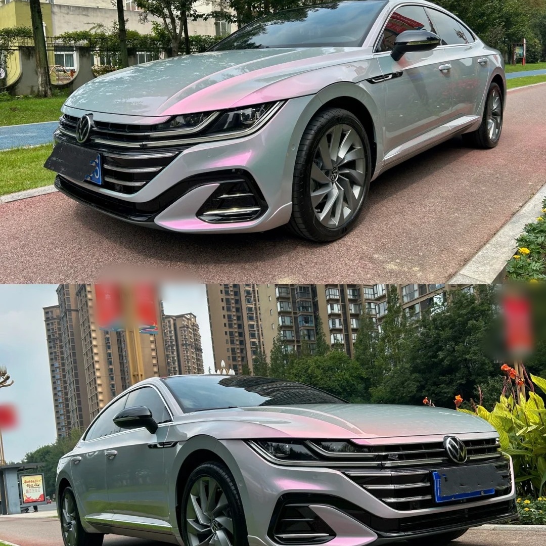 Ravoony Basic Twin Candy Grey Red Color Fliper Car Wrap