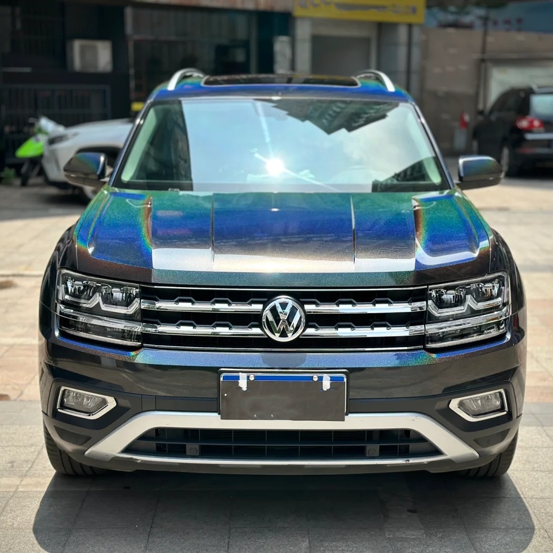 Ravoony Basic Glossy Laser Black Car Vinyl Wrap