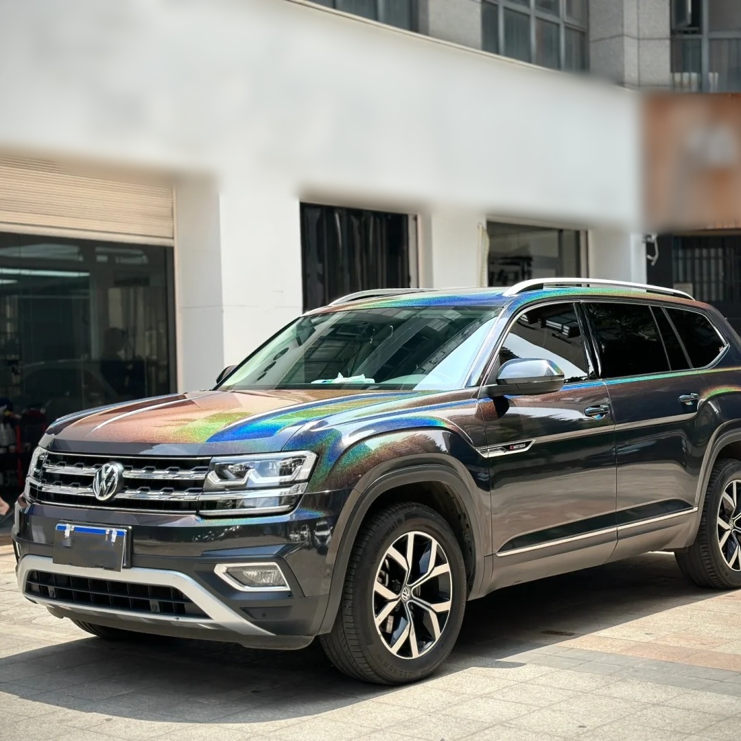 Ravoony Basic Glossy Laser Black Car Vinyl Wrap