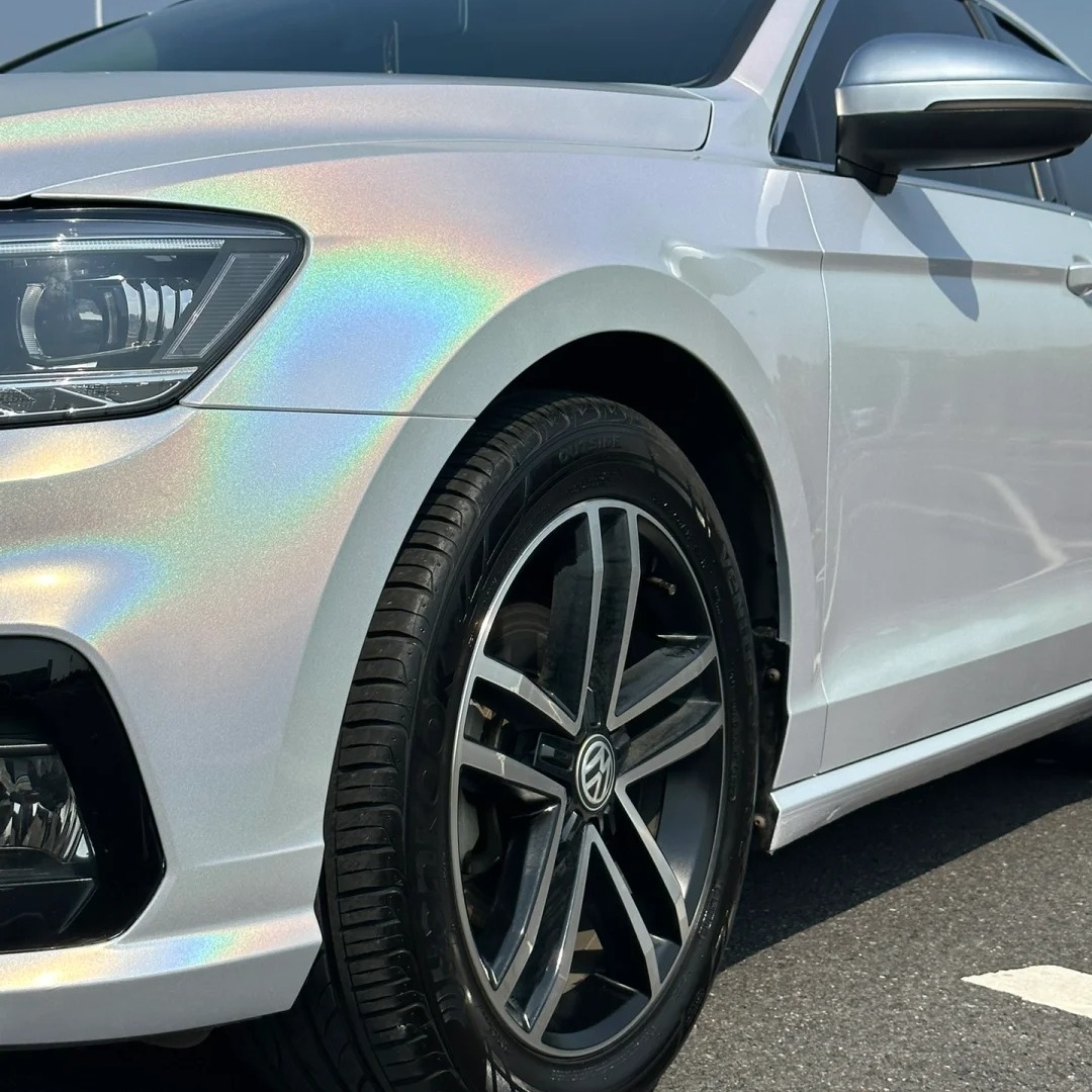 Ravoony Basic Glossy Laser White Car Vinyl Wrap