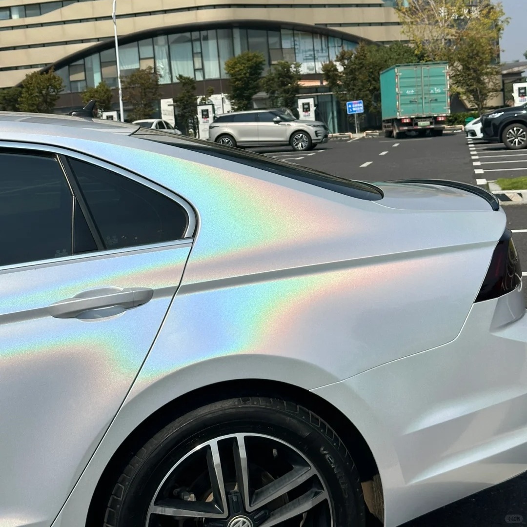 Ravoony Basic Glossy Laser White Car Vinyl Wrap