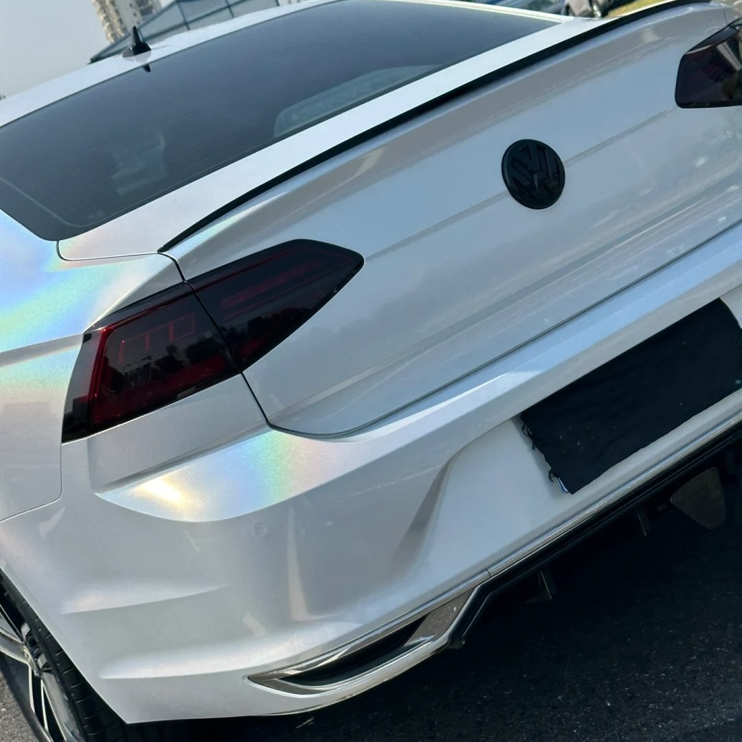 Ravoony Basic Glossy Laser White Car Vinyl Wrap