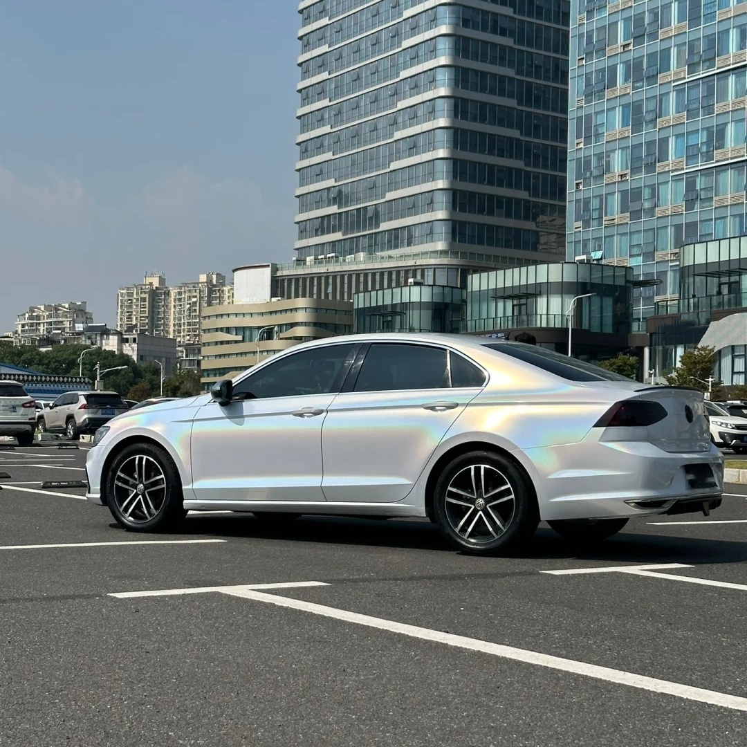 Ravoony Basic Glossy Laser White Car Vinyl Wrap