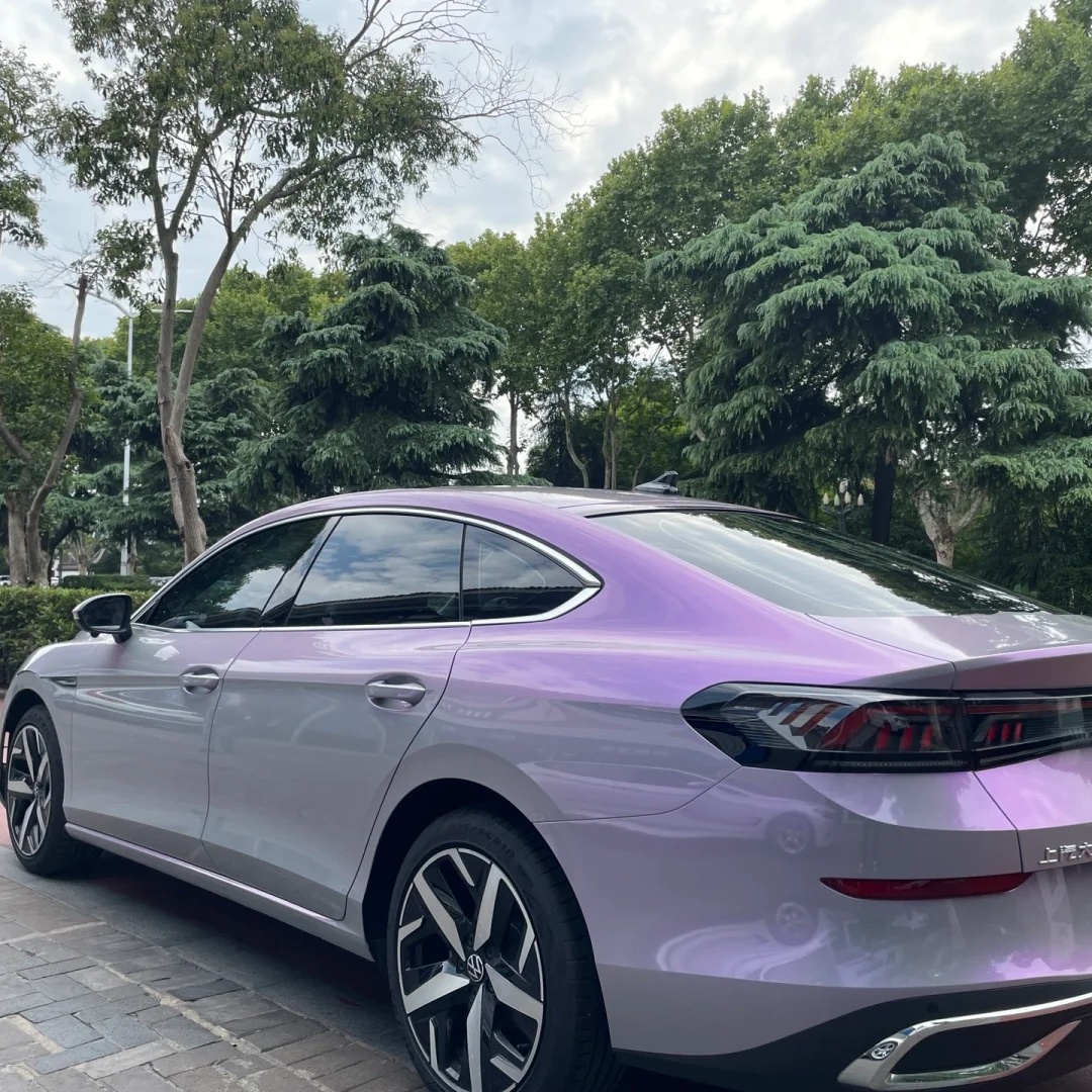 Ravoony Basic Twin Candy Grey Purple Color Fliper Car Wrap