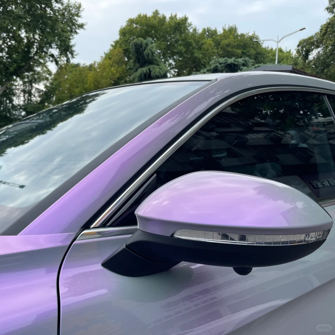 Ravoony Basic Twin Candy Grey Purple Color Fliper Car Wrap