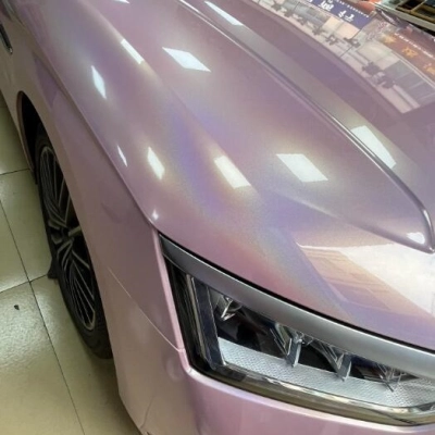 Ravoony Basic Gloss Laser Light Pink Car Wrap 02