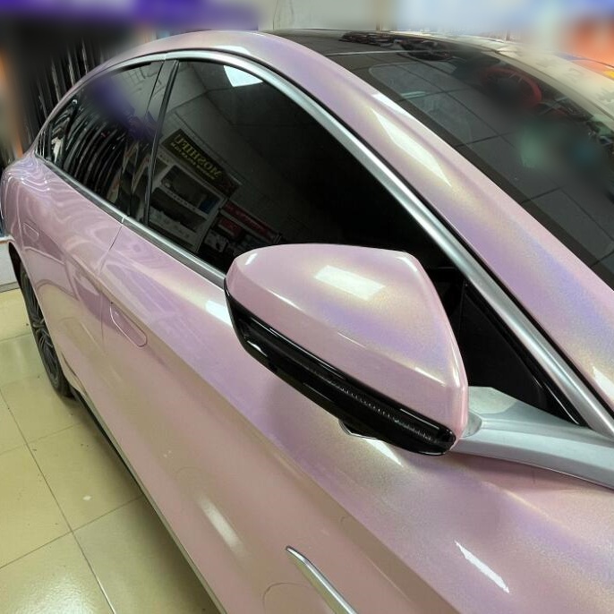 Ravoony Basic Gloss Laser Light Pink Car Wrap
