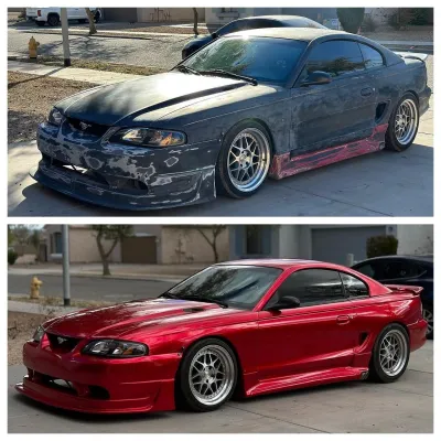 Ravoony Basic Gloss Metallic Vampire Red Car Wrap 02
