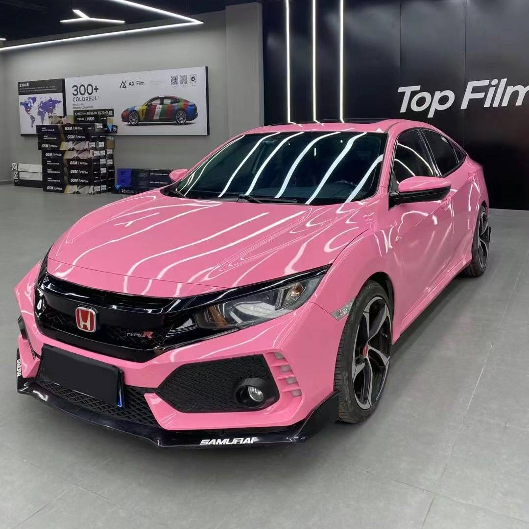 Ravoony Basic PET Glossy Crystal Light Pink Car Wrap