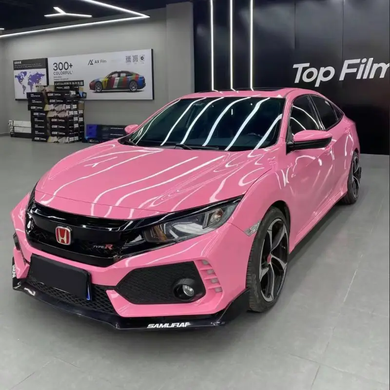 Ravoony Basic Glossy Crystal Light Pink Car Wrap