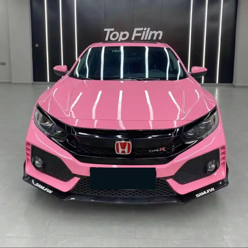 Ravoony Basic Glossy Crystal Light Pink Car Wrap